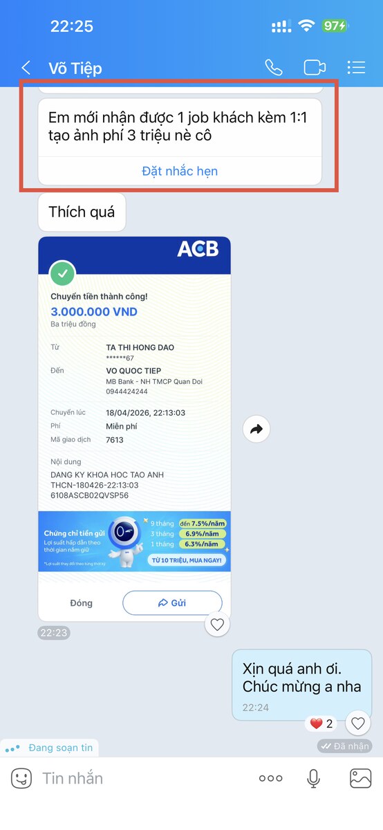 Feedback học viên 1